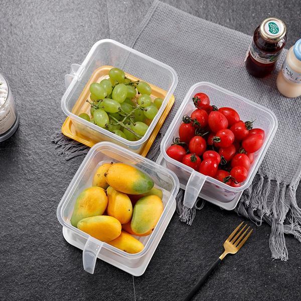 Air Tight Unbreakable Big Size 1100 Ml Square Shape Kitchen Storage Container (Set Of 6) - warehousetech13