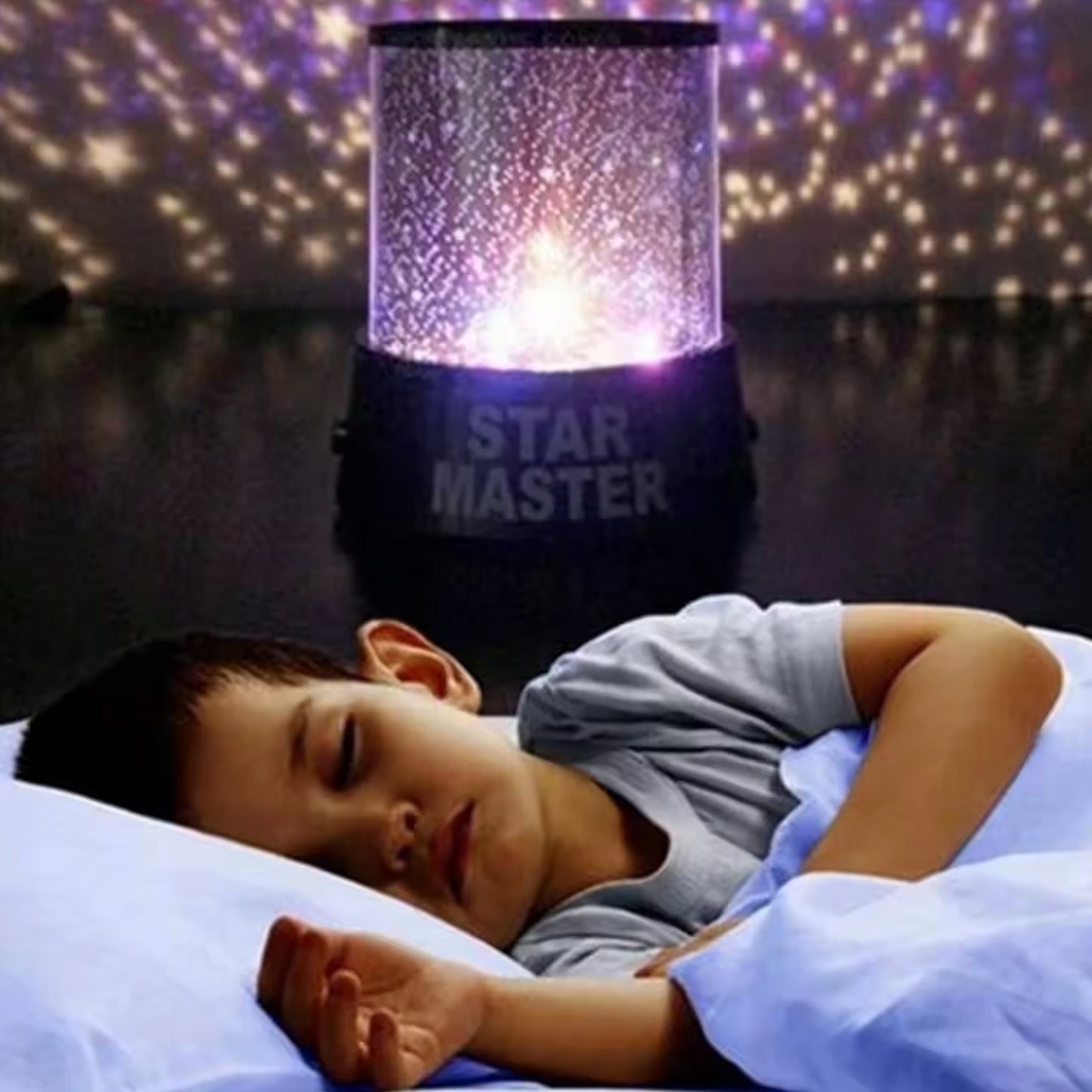 Led Projector Night Light Amazing Lamp 3 Battery Operated Lamps Rotation With The Music Function Master For Kids Bedroom Home Decoration Nightromantic Gift (Battery Not Included 1 Pc) - warehousetech13