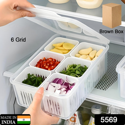 Fridge Storage Boxes Freezer Storage Containers Container For Kitchen Storage Set Storage In Kitchen Vegetable Storage Draining Crisper Refrigerator Food Box (1 Pc) - warehousetech13