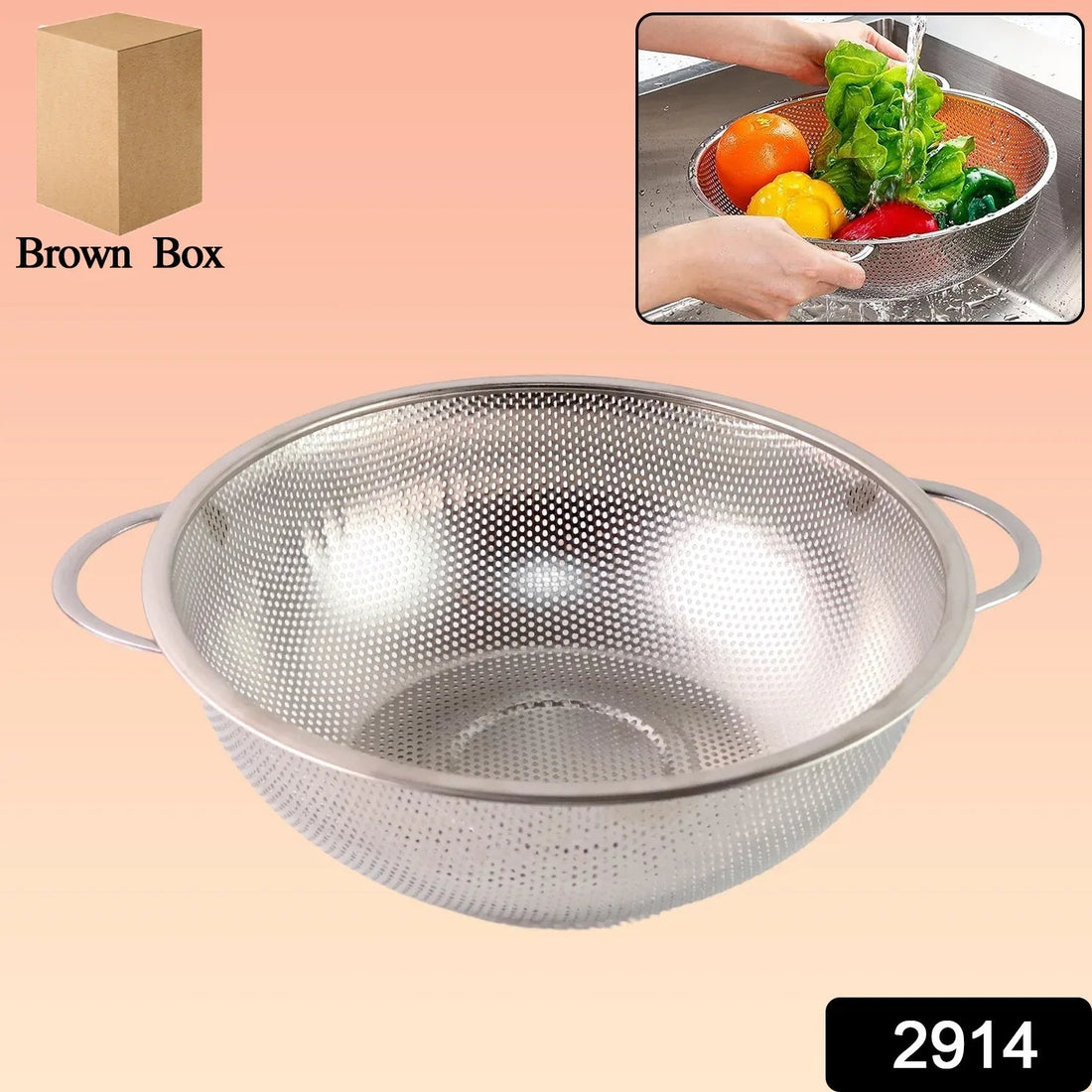 Elevate Your Kitchen Experience with Premium Tools: The Stainless Steel Rice Vegetables Washing Bowl Strainer Collapsible Strainer