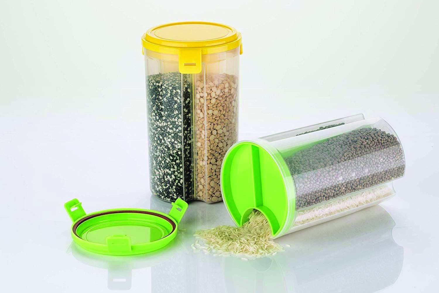 3 In 1 Transparent Air Tight Storage Dispenser Container - warehousetech13