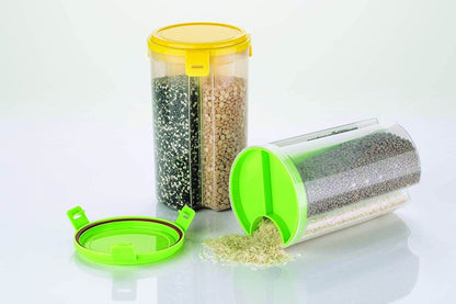 3 In 1 Transparent Air Tight Storage Dispenser Container - warehousetech13