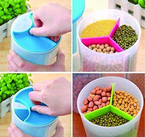 3 In 1 Transparent Air Tight Storage Dispenser Container - warehousetech13