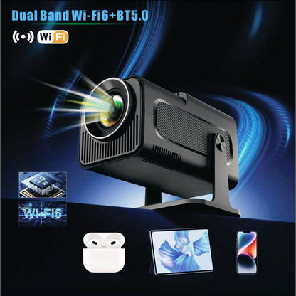 TecSox PANTHER Projector | 180 Rotatable | 4K Support | Auto Horizontal Keystone | Android 11.0 - warehousetech13