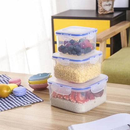 Kitchen Storage Container Set With Food Grade Plastic And Air Seal Lock - warehousetech13