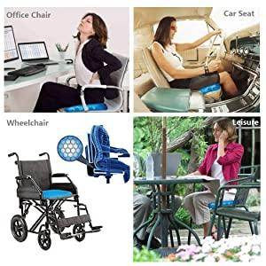 Cushion Seat Flex Pillow Gel Orthopedic Seat Cushion Pad (Egg Sitter) - warehousetech13