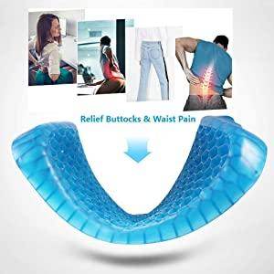 Cushion Seat Flex Pillow Gel Orthopedic Seat Cushion Pad (Egg Sitter) - warehousetech13