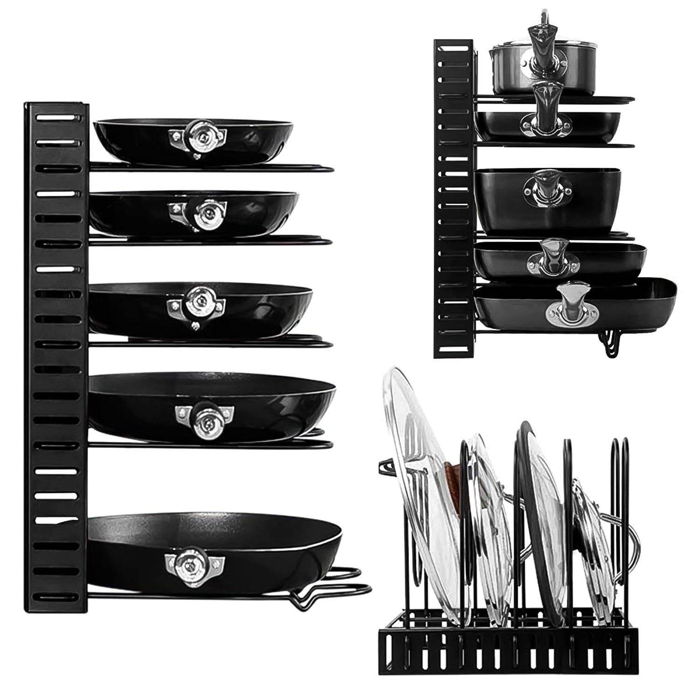 Multipurpose Pan Pot Organizer Rack (1 Pc) - warehousetech13