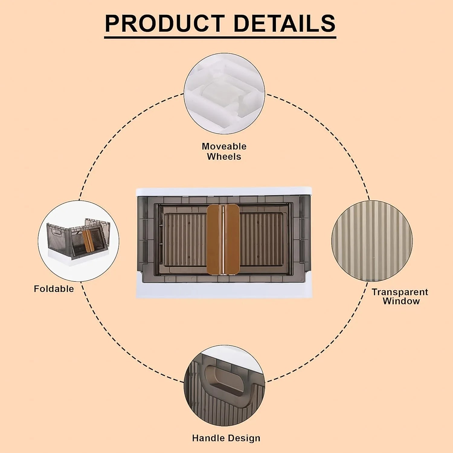 Plastic Folding Wardrobe Storage Organizer (1 Layer 1 Pc) - warehousetech13