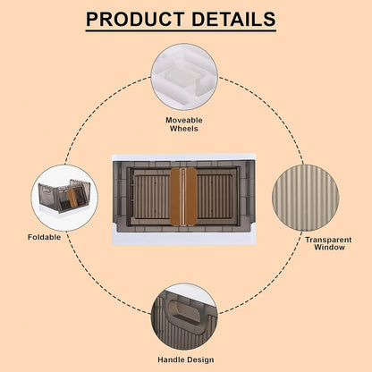 Plastic Folding Wardrobe Storage Organizer (1 Layer 1 Pc) - warehousetech13