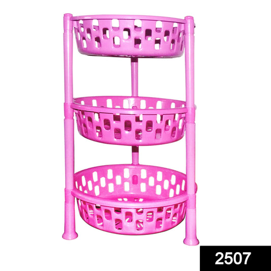 Round Multipurpose Plastic Storage Rack Organiser - warehousetech13