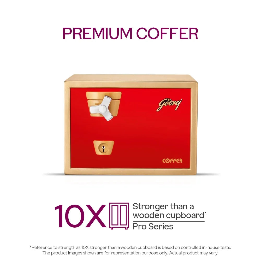 Godrej Premium Coffer V1 Red Home Locker - warehousetech13