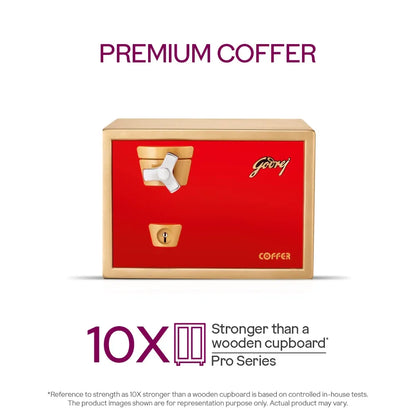 Godrej Premium Coffer V1 Red Home Locker - warehousetech13