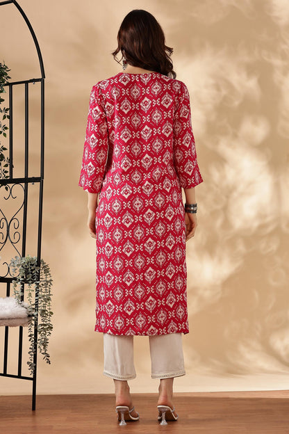 BulBul Sagarika Printed Yellow & Red Rayon Salwar Suit - Soft Breathable Ethnic Wear for Women