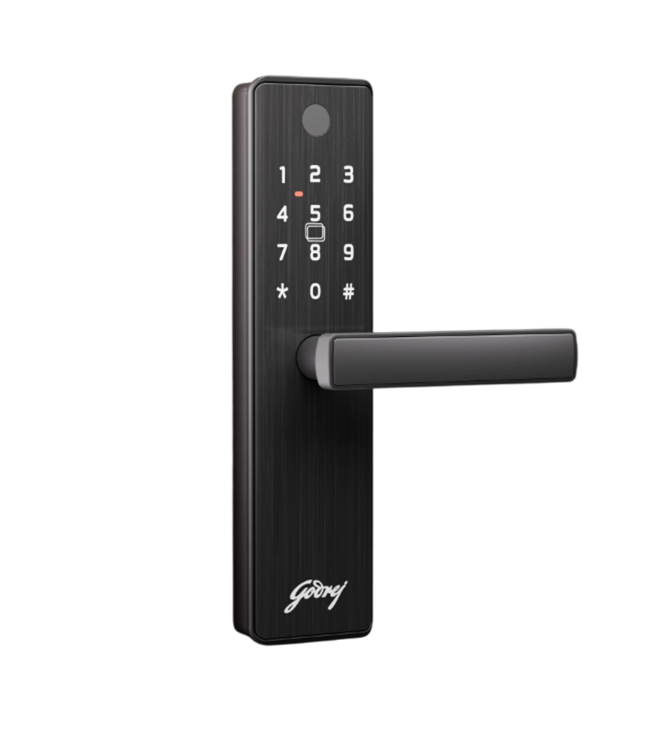 Neo Advantage Black Lock - High-Security Door Lock, Godrej Neo Advantage Digital Door Lock 9684 – 4 Access Modes, 3-Bolt Security, Black Finish, 3-Year Warranty Free Installation (3003)