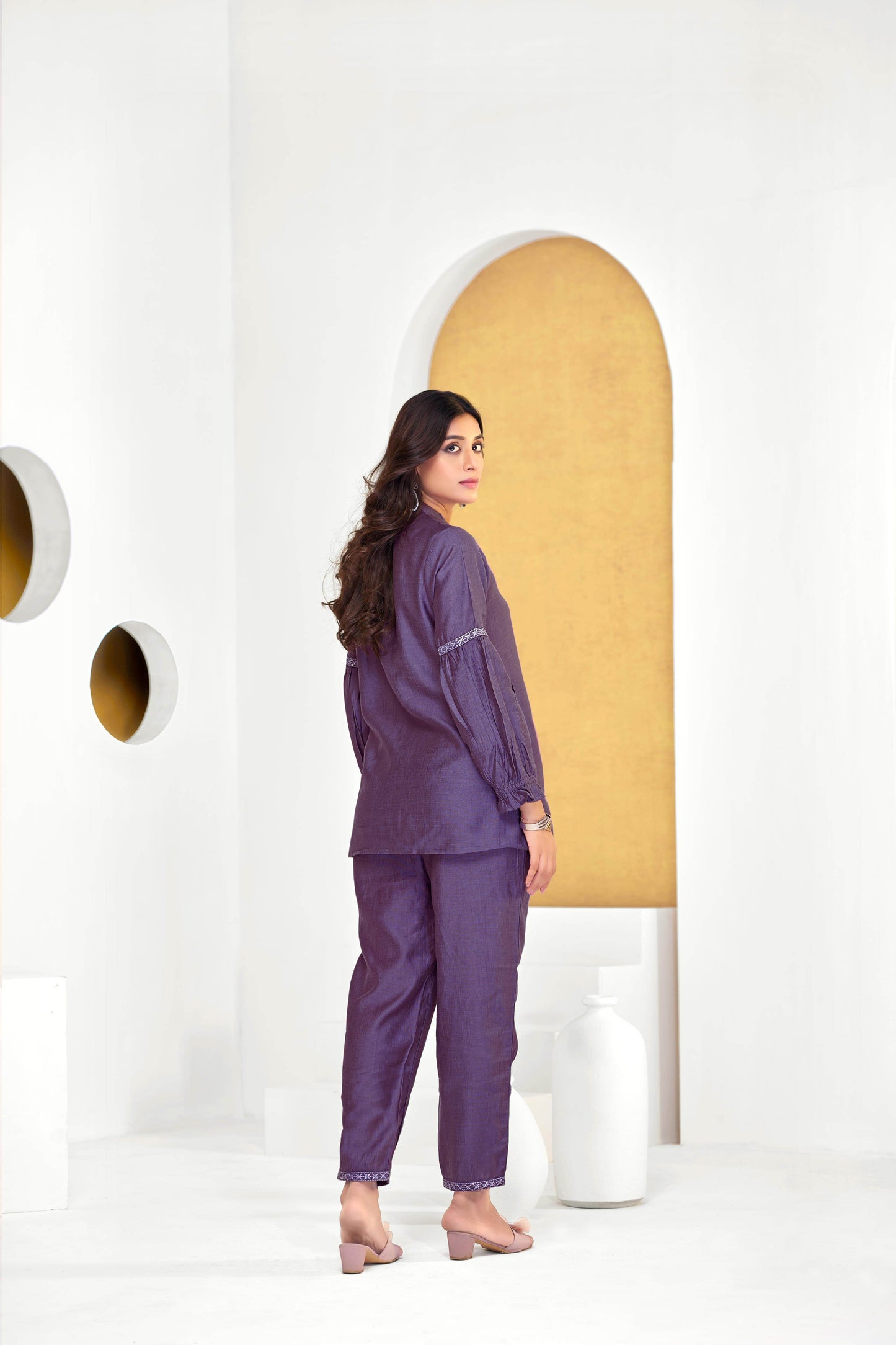 Mahi Red & Purple Cotton Co-Ord Set – Stylish Women’s Ethnic Wear