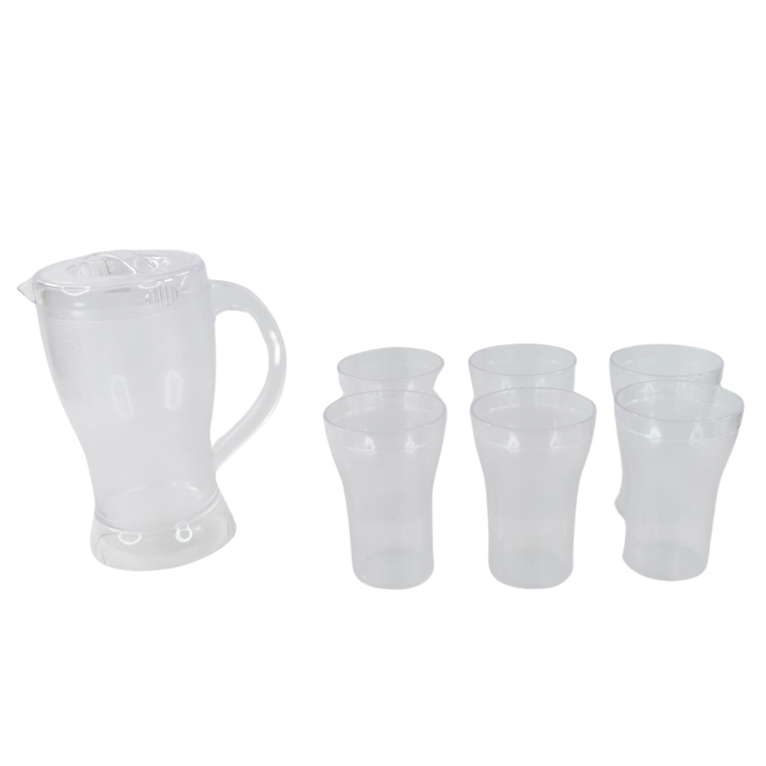 Unbreakable Lemon Jug Set With 6 Glasses - warehousetech13