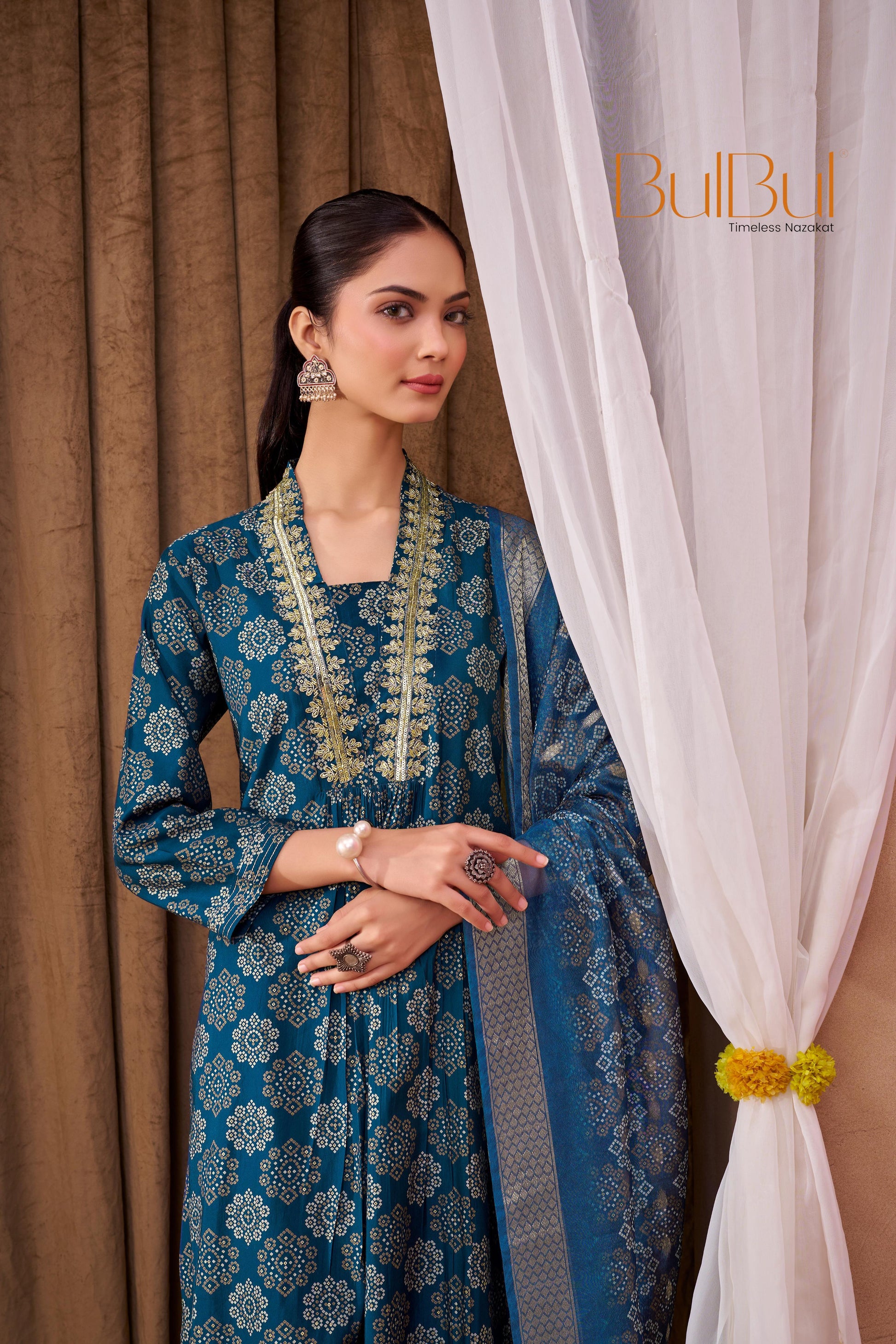 Rashmi Black & Blue Kurta Dupatta Set – Stylish Indian Ethnic Outfit - warehousetech13