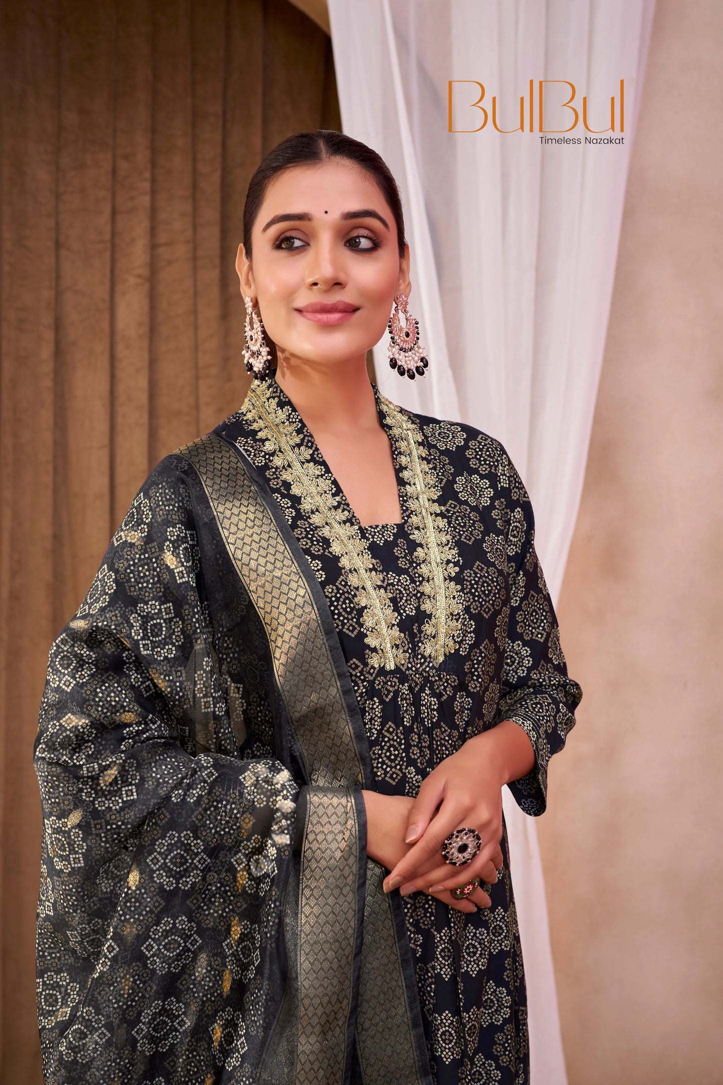 Rashmi Black & Blue Kurta Dupatta Set – Stylish Indian Ethnic Outfit - warehousetech13