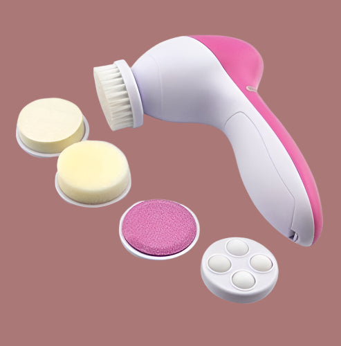 5-in-1 Smoothing Body  Facial Massager (Pink)