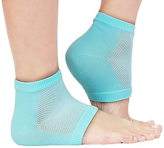 Heel Pain Relief Silicone Gel Heel Socks (Multicolor) - warehousetech13