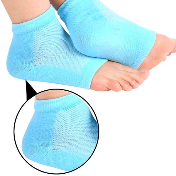 Heel Pain Relief Silicone Gel Heel Socks (Multicolor) - warehousetech13