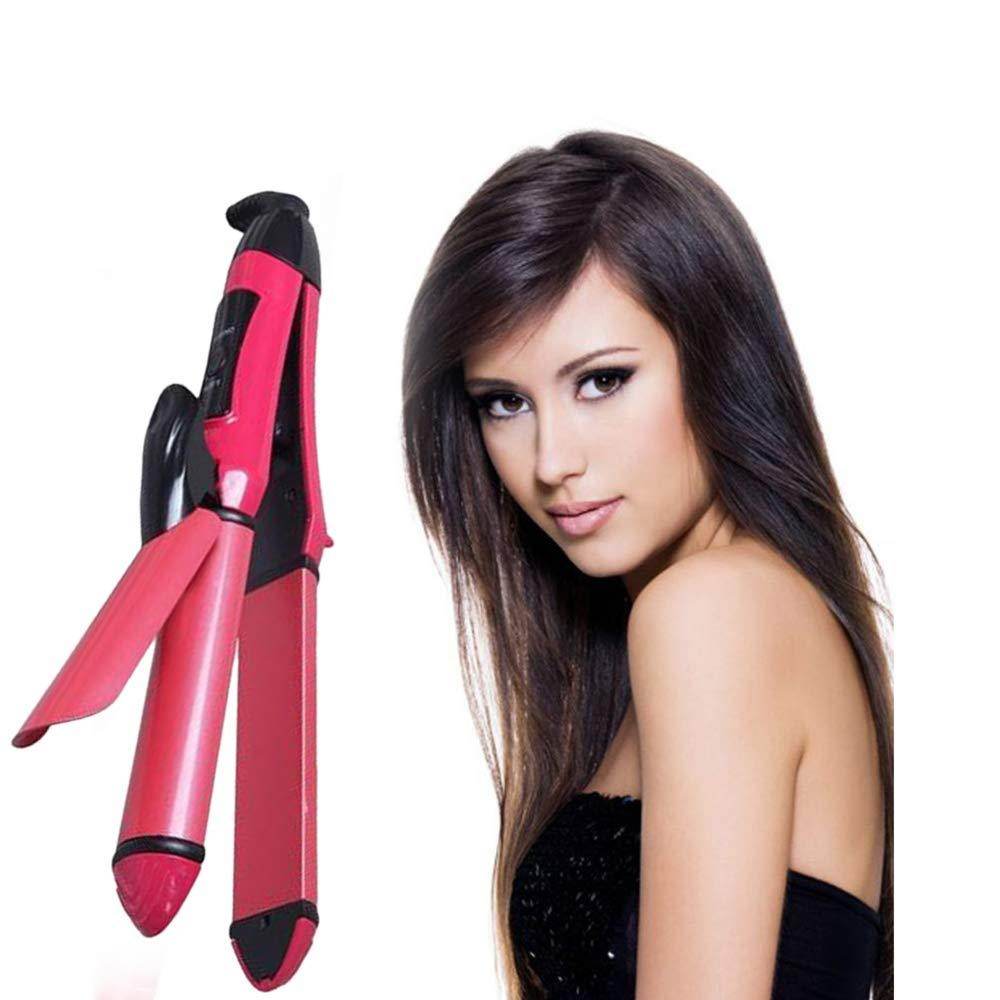 2 In 1 Hair Straightener And Curler Machine For Women Curl Straight Hair Iron - warehousetech13