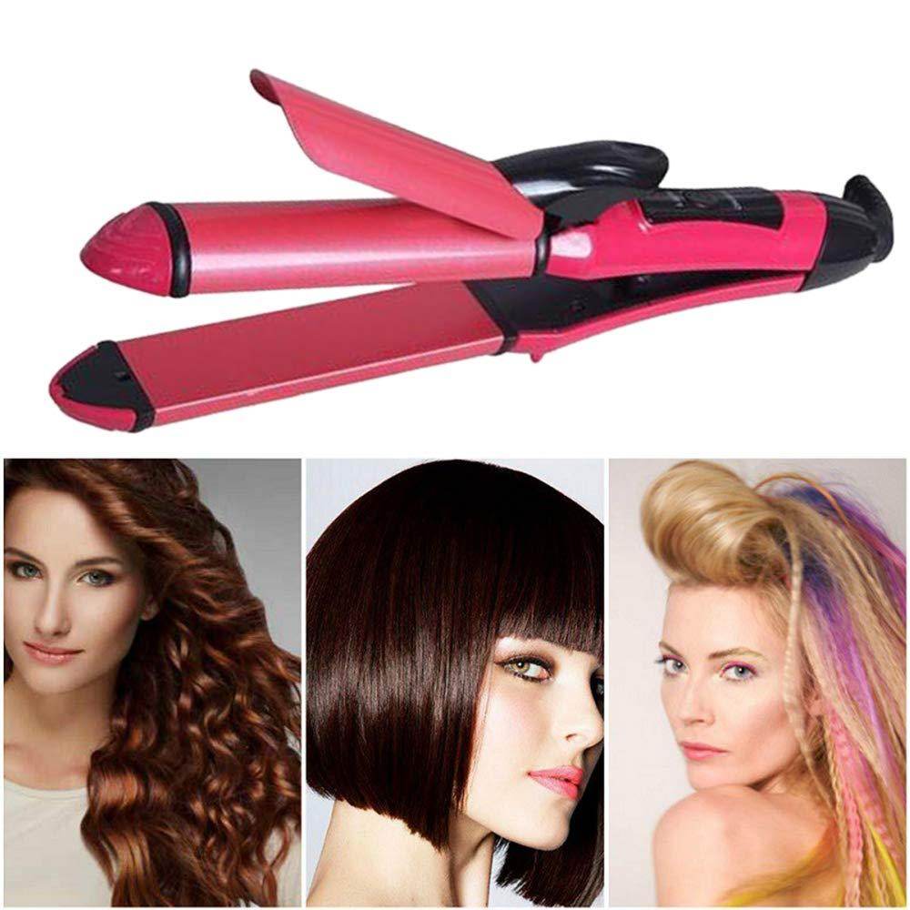 2 In 1 Hair Straightener And Curler Machine For Women Curl Straight Hair Iron - warehousetech13