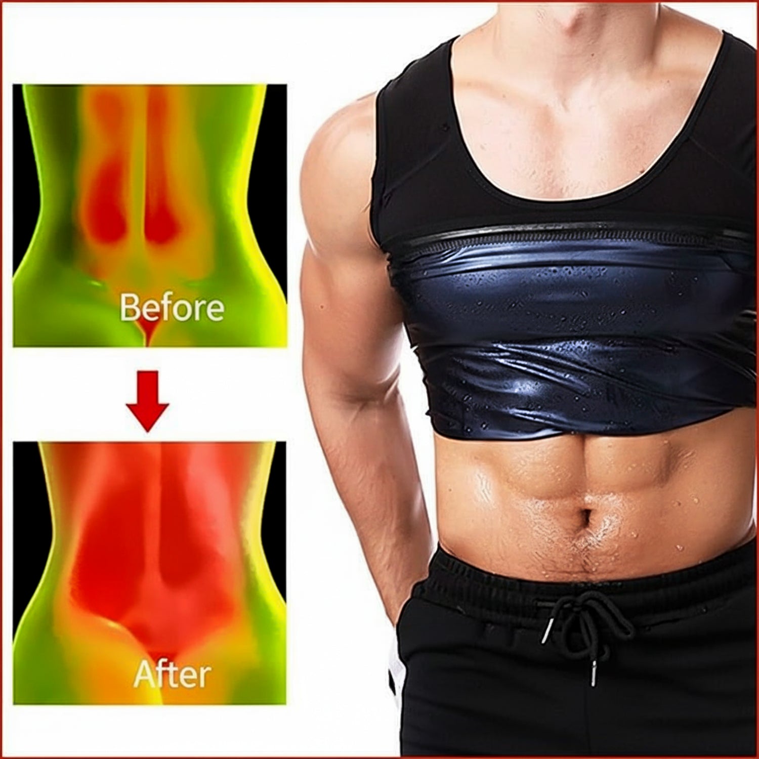 Mens Slim Fit Sweat Shaper Tank Top (Sm 1 Pc)