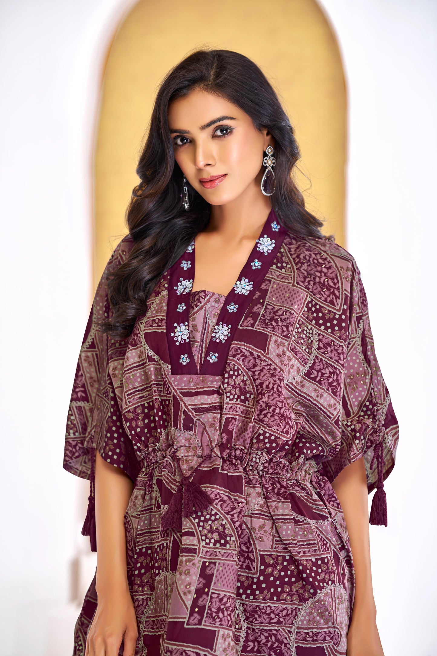 Elegant Hetal Black & Wine Modal Chanderi Co-Ord Set | Perfect for Formal & Semi-Formal Events