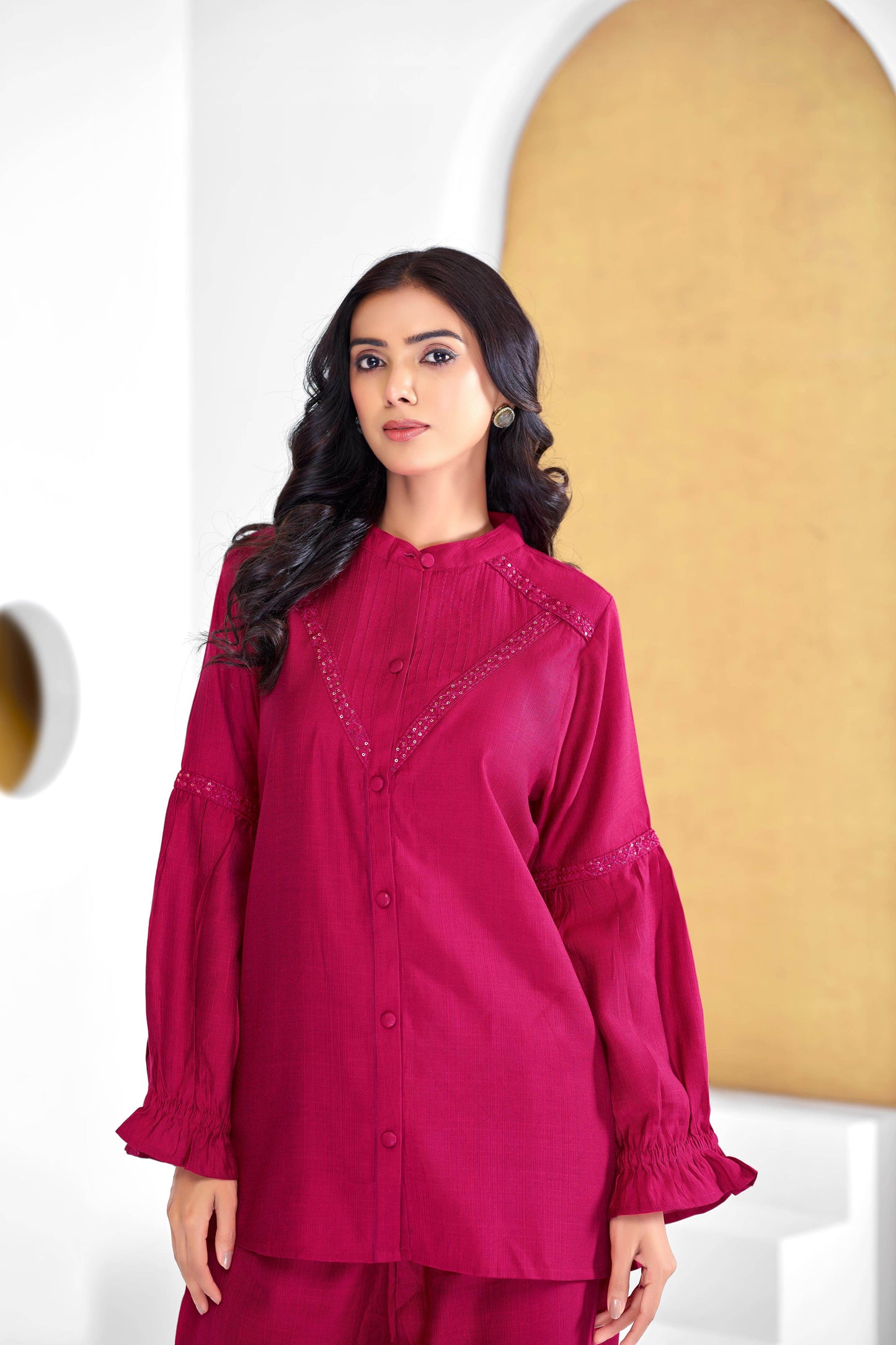 Mahi Red & Purple Cotton Co-Ord Set – Stylish Women’s Ethnic Wear