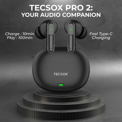 TecSox Pro 2 Wireless Earbud With Lightweight