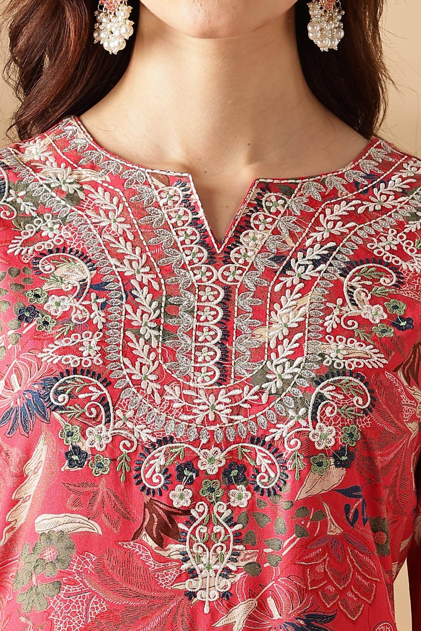 Alfina Yellow & Red Rayon Kurta Set with Dupatta for Women | Festive Ethnic Wear | Stylish Printed Kurta Set