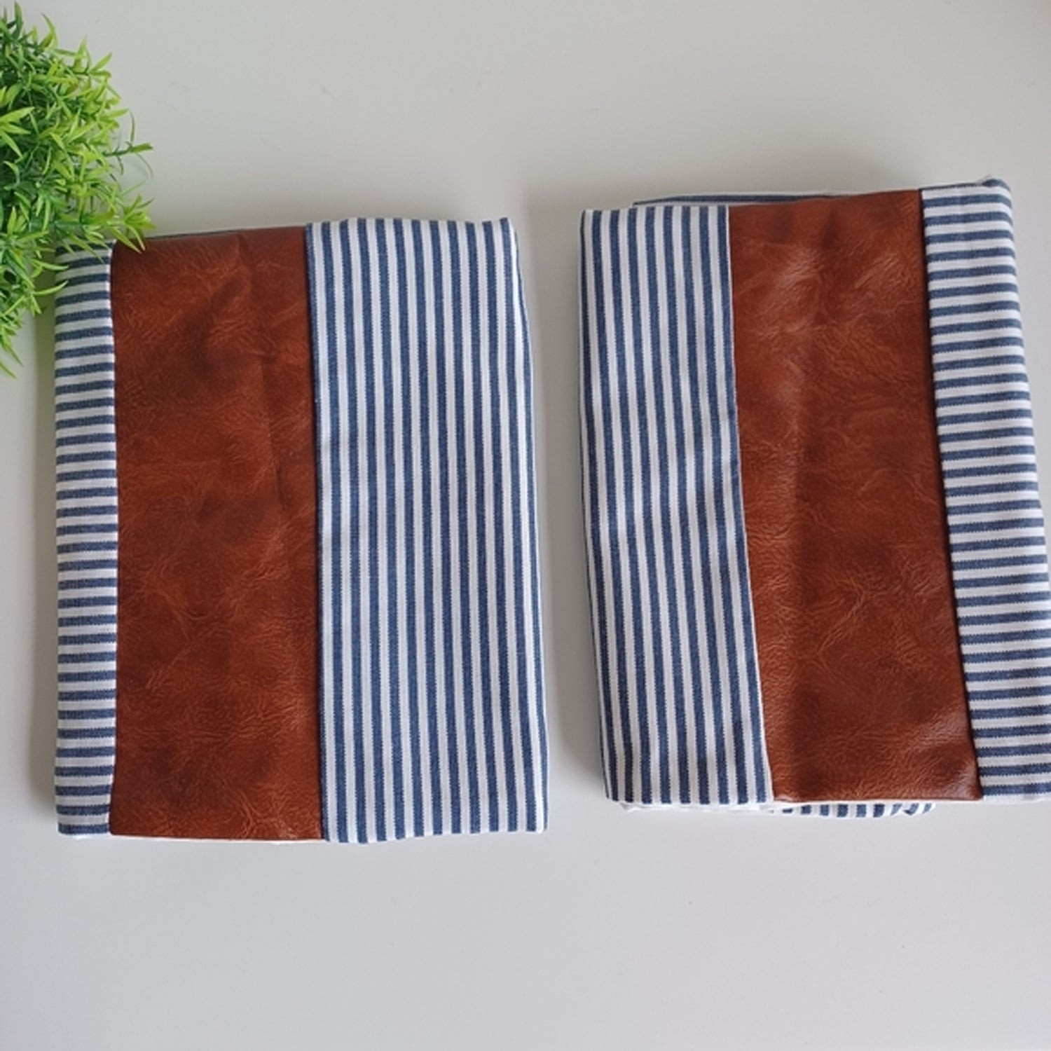 Pillow Covers Leather Cotton Cushion Covers (16 16 Inch 1 Pair 2 Pc) - warehousetech13