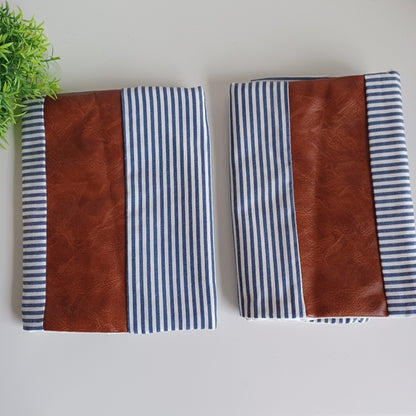 Pillow Covers Leather Cotton Cushion Covers (16 16 Inch 1 Pair 2 Pc) - warehousetech13