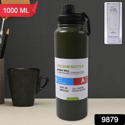 Stainless Steel Double Wall Vacuum-insulated Drink Water Bottle (1000 Ml Mix Color) - warehousetech13