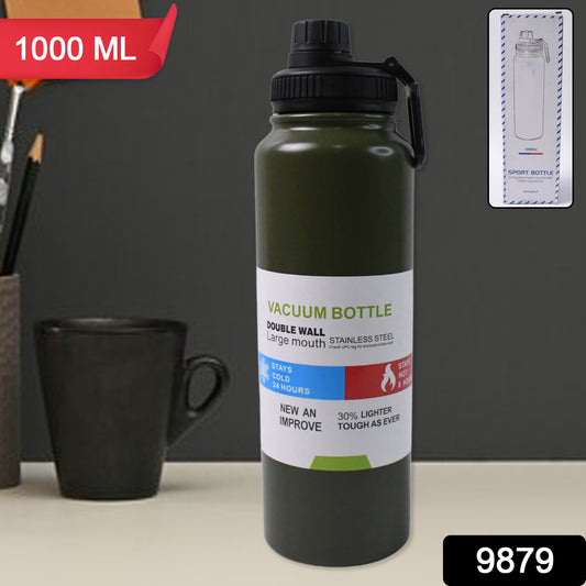 Stainless Steel Double Wall Vacuum-insulated Drink Water Bottle (1000 Ml Mix Color) - warehousetech13