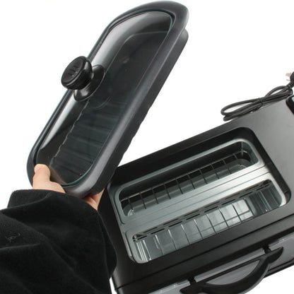 3 In 1 Breakfast Maker Portable Toaster Oven Grill Pan Coffee Maker - warehousetech13