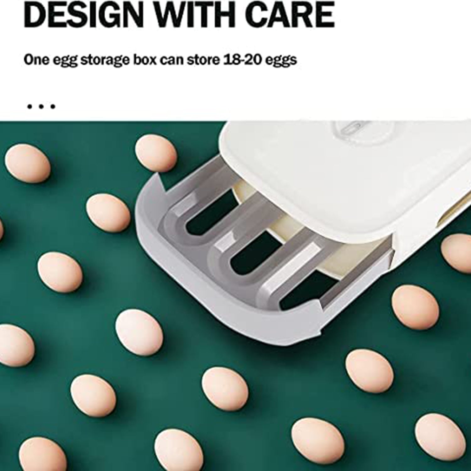 5723 Egg Storage Box Plastic Egg Drawer Fridge Egg Organizer Egg Keeper Refrigerator Egg Drawer Plastic Egg Carton Covered Egg Holder Pantry Egg Bin Household Egg Tray (1 Pc) - warehousetech13