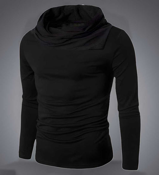 Cotton Solid Full Sleeves Mens T-Shirt - warehousetech13