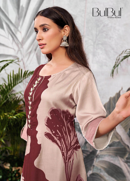 Arwa Silk Brown & Black Kurta Set – Elegant Traditional Wear