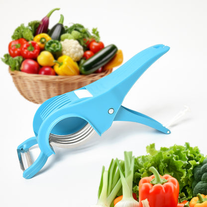 2 In 1 Vegetable Fruit Multi Cutter 5 Blade Vegetable Cutter With Peeler (1 Pc Multicolor) - warehousetech13