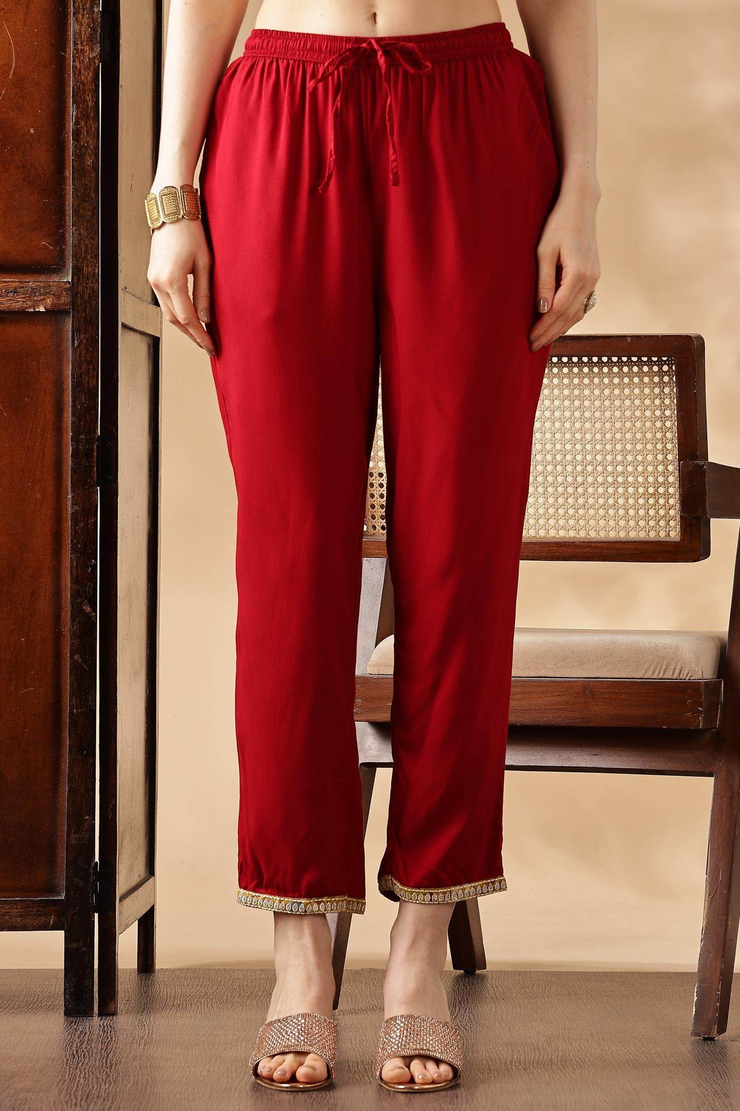 Alfina Yellow & Red Rayon Kurta Set with Dupatta for Women | Festive Ethnic Wear | Stylish Printed Kurta Set