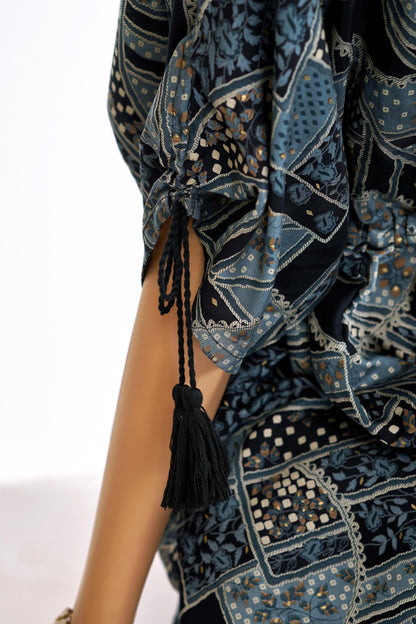 Elegant Hetal Black & Wine Modal Chanderi Co-Ord Set | Perfect for Formal & Semi-Formal Events