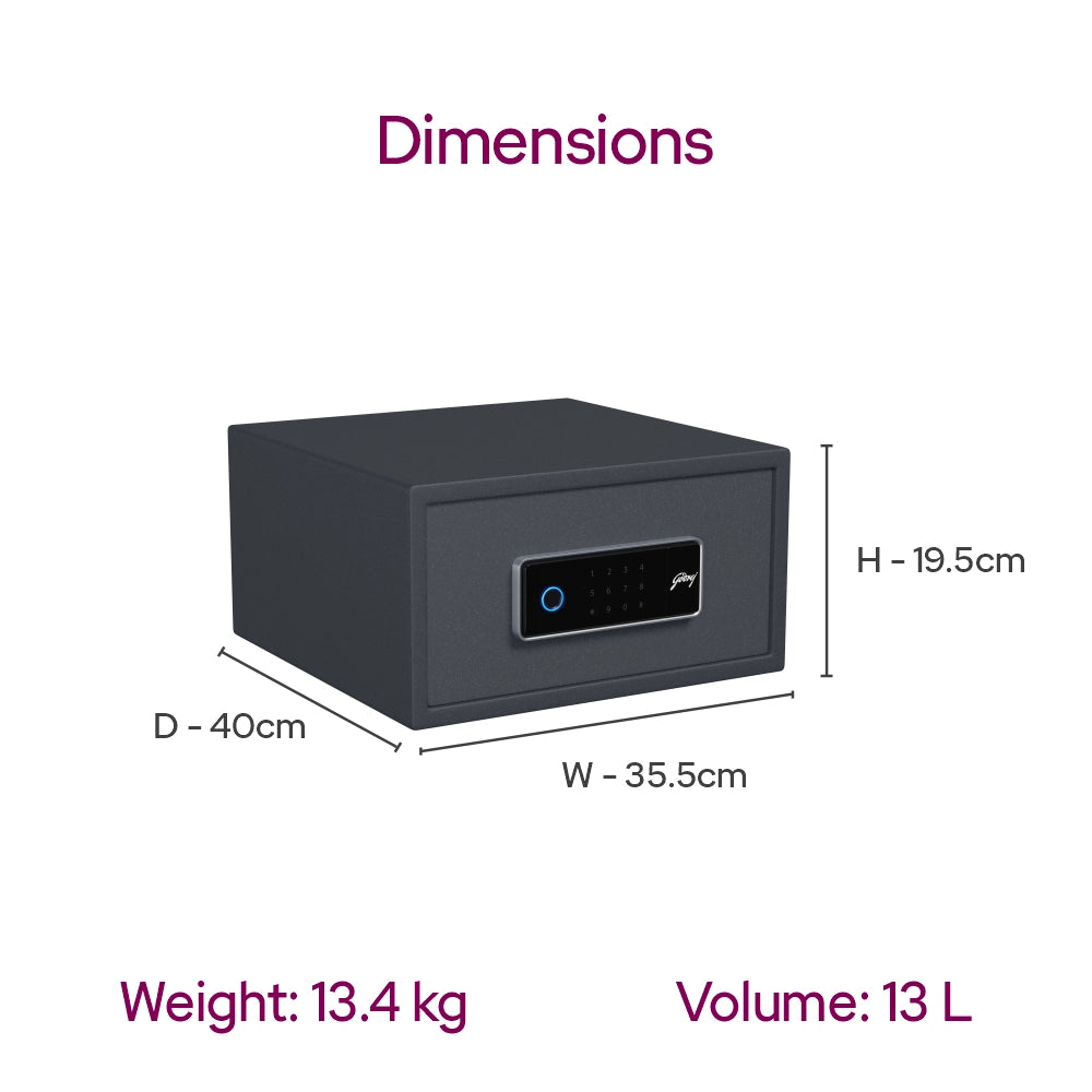 Godrej NX PRO Slide Digi + Bio 13L Home Locker