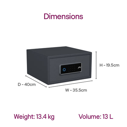 Godrej NX PRO Slide Digi + Bio 13L Home Locker