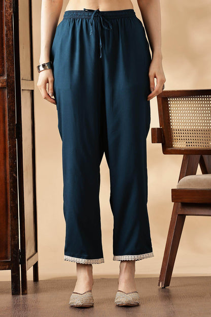 Stylish Anjali Rayon Kurta Set in Wine and Teal with Dupatta