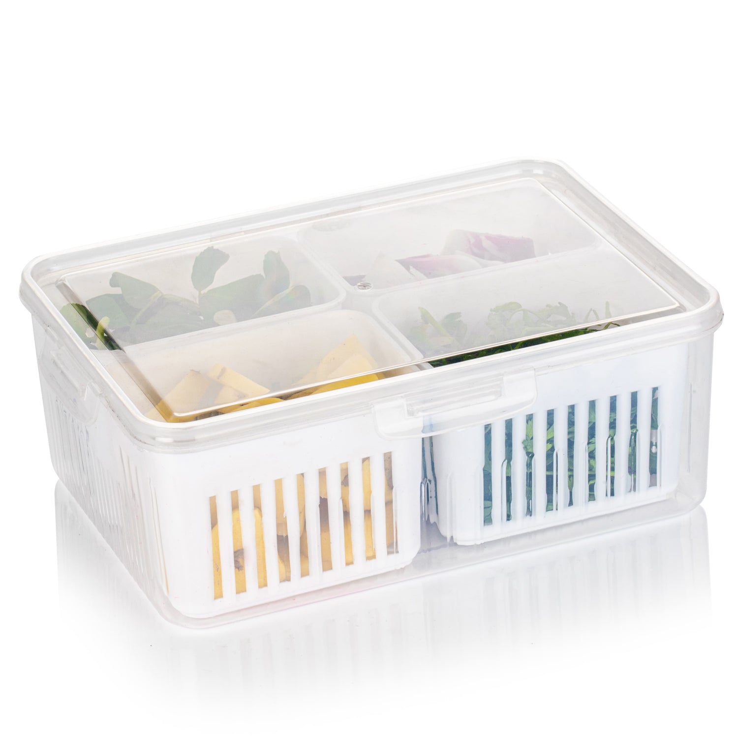 Fridge Storage Boxes Freezer Storage Containers Container For Kitchen Storage Set Storage In Kitchen Vegetable Storage Draining Crisper Refrigerator Food Box (1 Pc) - warehousetech13