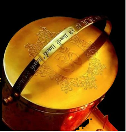 Brass Puja Box (Gold or Silver Plated) - 1 Unit