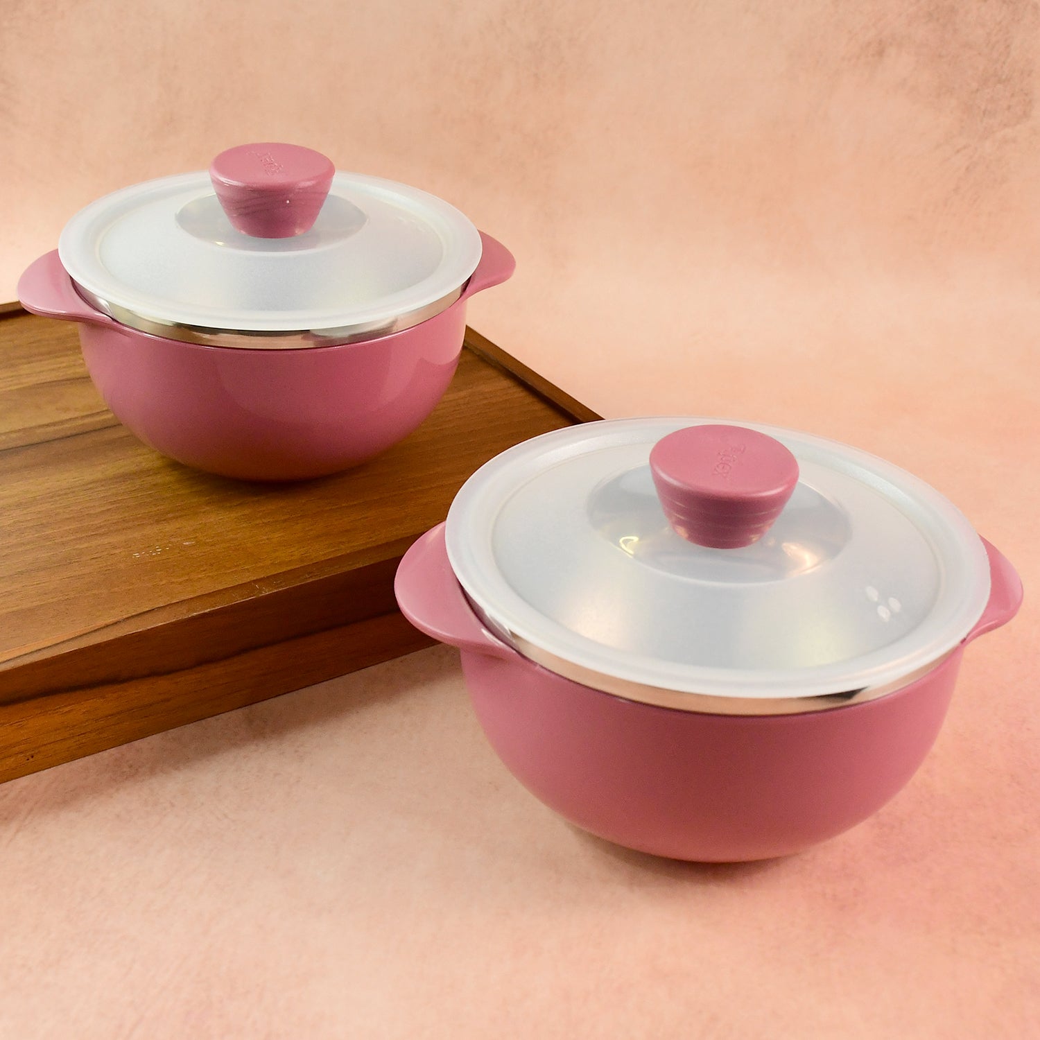 Apex Premium Plastic Serving Bowl Set With Lids (2 Pc) - warehousetech13
